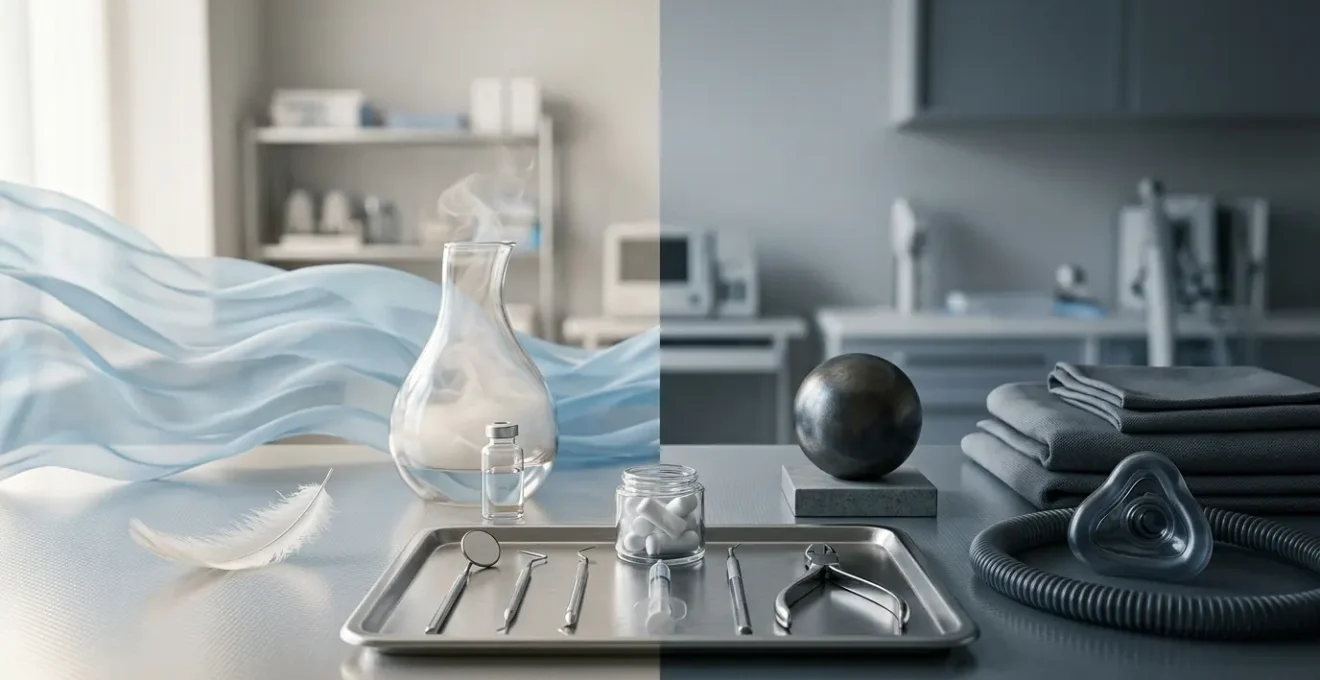 Modern dental anesthesia concept showing patient care and clinical environment