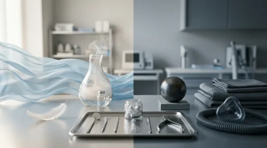 Modern dental anesthesia concept showing patient care and clinical environment