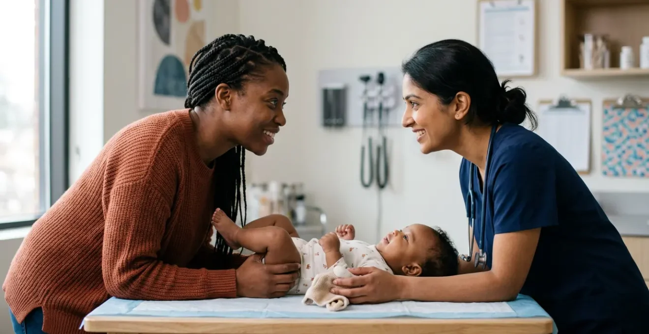 Parent and pediatrician collaborating during child wellness visit