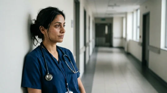 Medical resident demonstrating resilience during intensive clinical training period