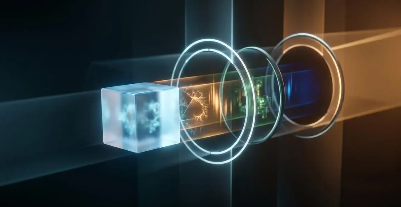 Symbolic representation of secure medical data journey through interconnected secure pathways