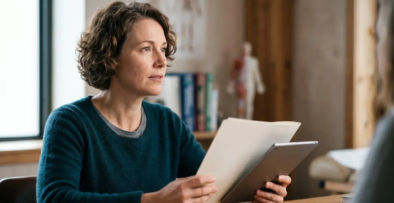 A person reviewing health data with confidence, symbolizing empowerment through genetic knowledge