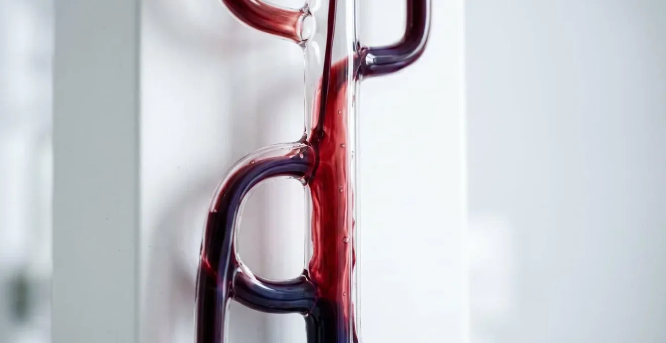 Symbolic representation of biochemical process showing venous blood flow restoration through natural anticoagulation