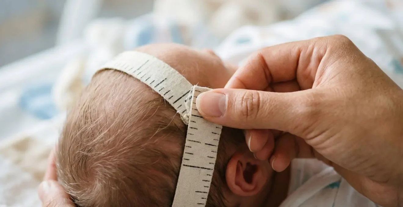 Gentle measurement of infant head circumference during wellness check